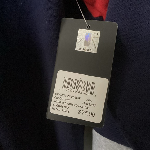 Authentic officially licensed NBA Intersection Navy Pullover Hoodie, L, NWT - Picture 8 of 8